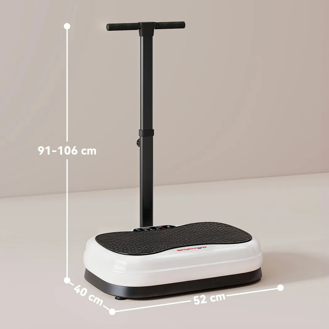 SPORTNOW Vibration Plate, with Adjustable/Removable Handle, Preset Modes, 50 Speeds