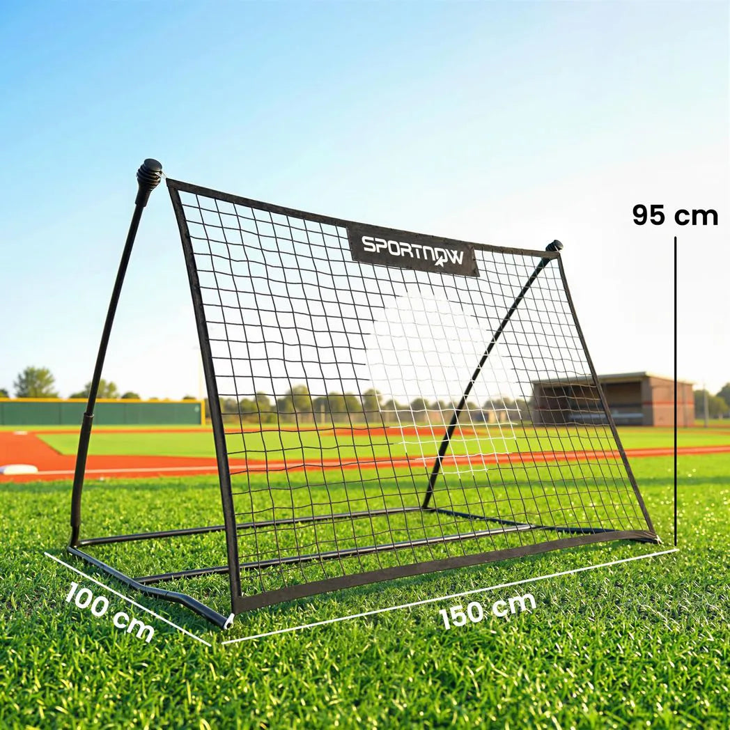 SPORTNOW Football Rebounder Net, Portable Kickback Football Rebounder Net with Carry Bag and Ground Stakes