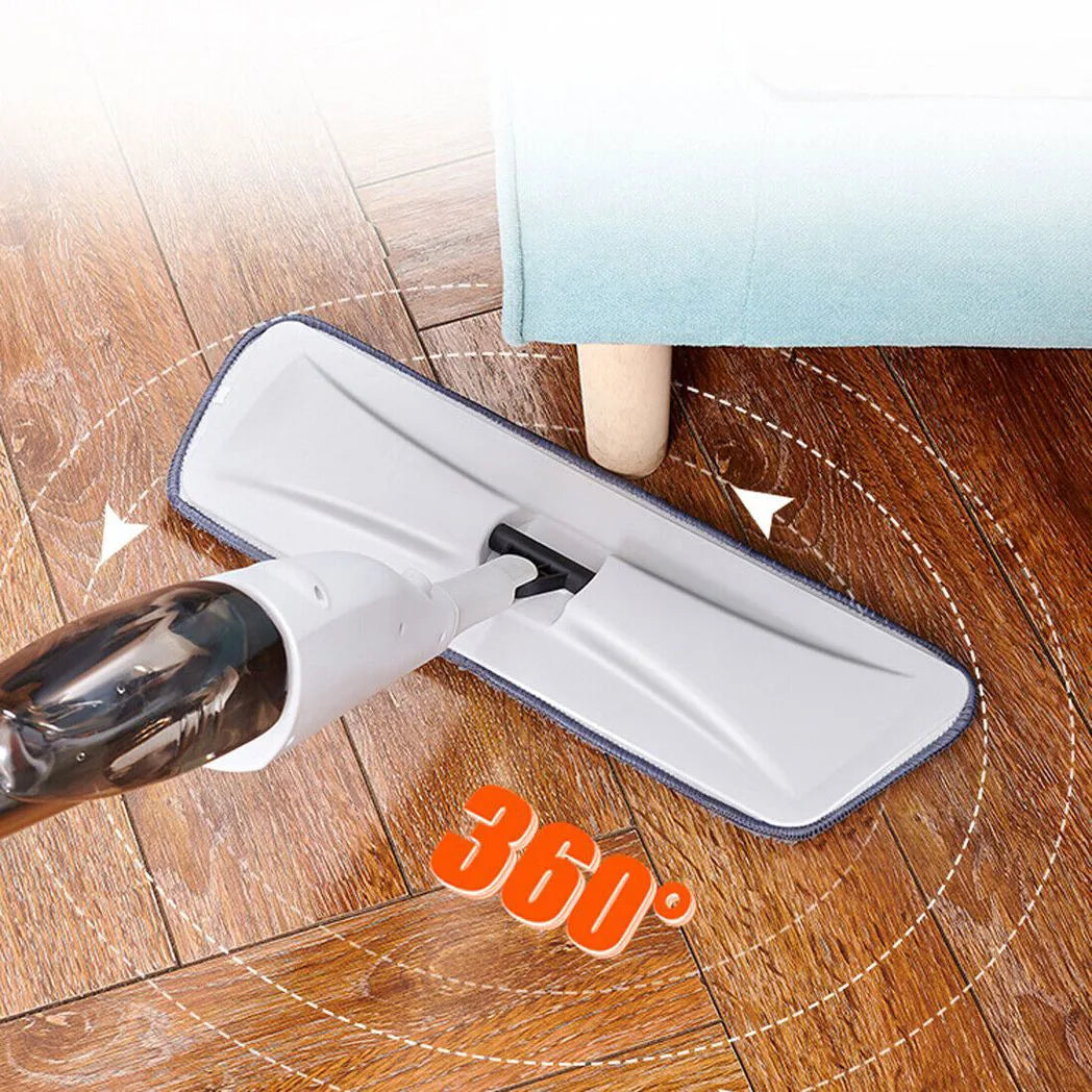 NEW Spray Mop for Floor Cleaning 5 Reusable Microfibre Pads W/Water Bottle Tank UK