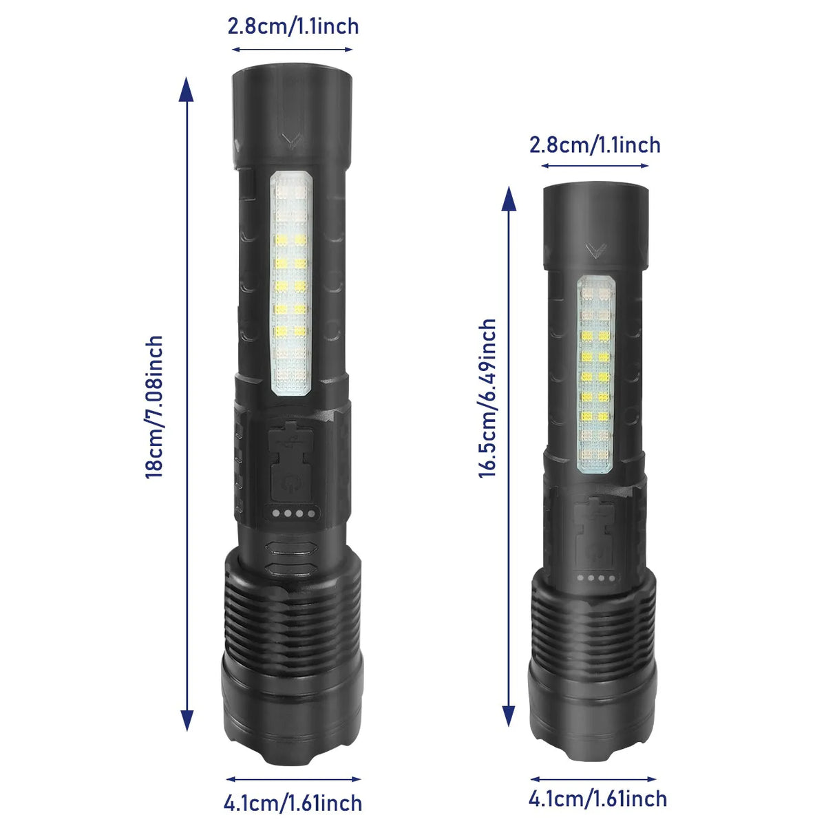 USB Rechargeable LED Flashlight Adjustable Focus Camping Hiking Outdoor Flashlight Work light (US Logistics For USPS/DHL/Fedex/UPS. No designated logistics accepted，TK/TMEU only For self-pickup）