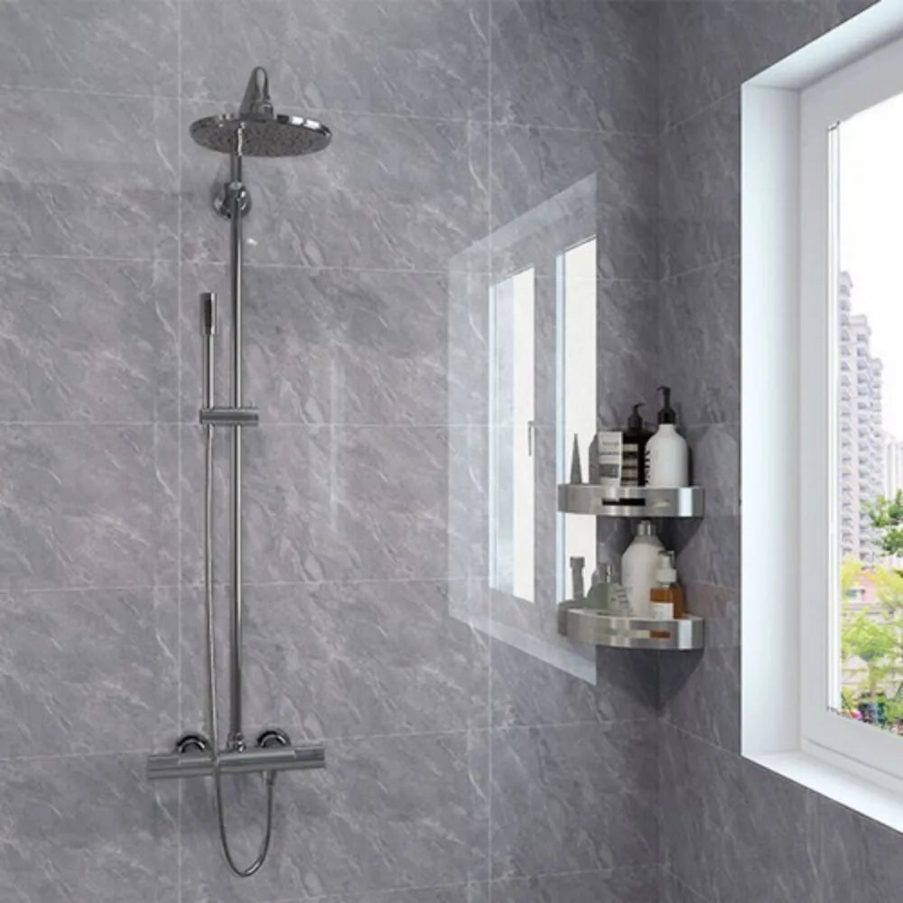 Marble-pattern wall stickers—self-adhesive decorative stickers for kitchens and bathrooms-12pcs