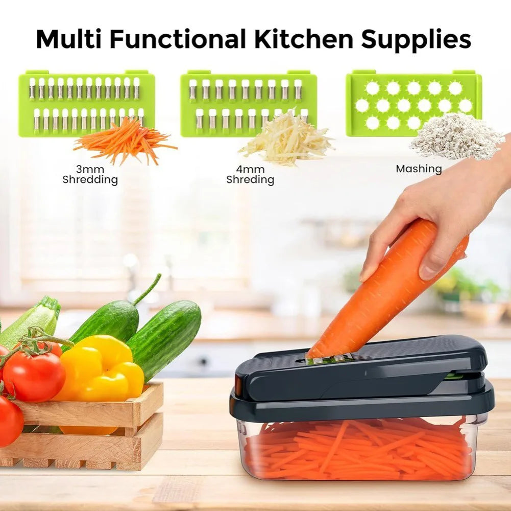 16 in 1 Vegetable Chopper Salad Fruit Mandolin Slicer Food Dicer Cutter Peeler