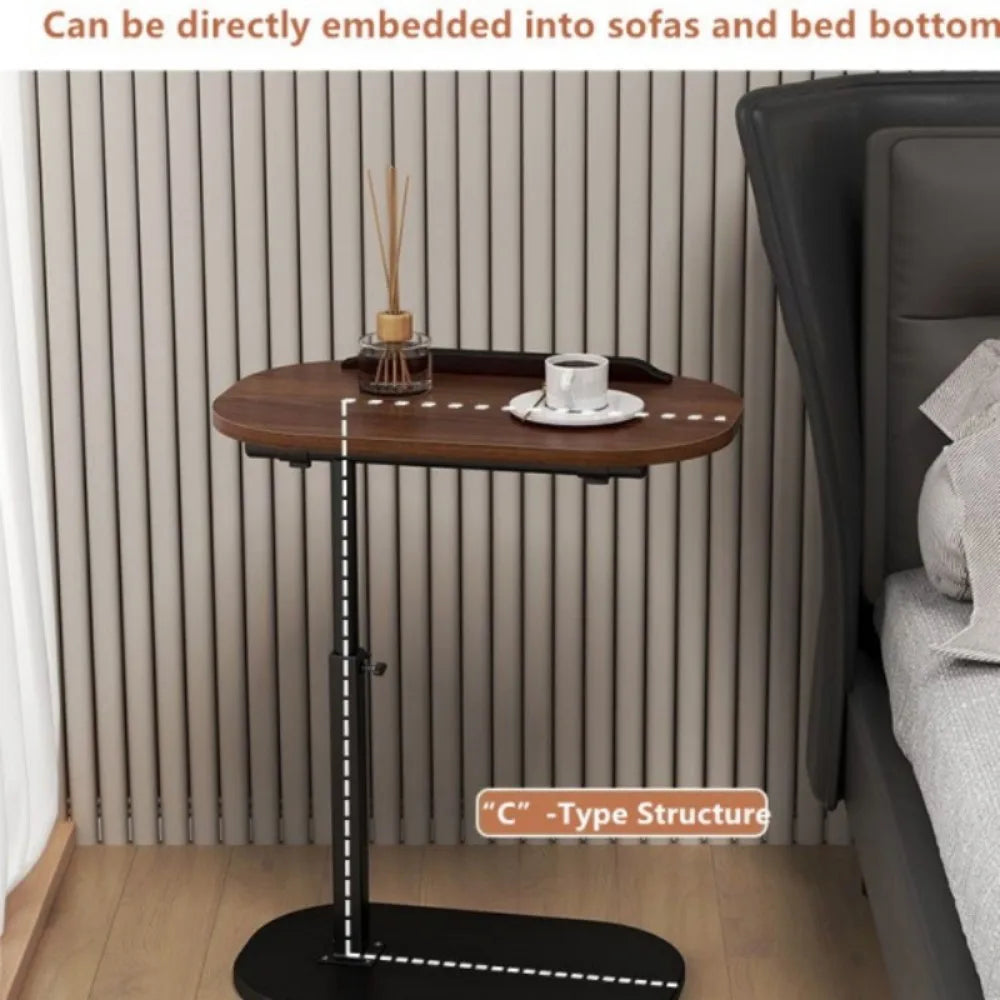 C-Shaped Adjustable Sofa Side End Table Coffee Laptop Table Living Room Bedroom