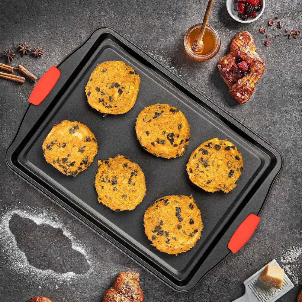 5 PIECE/SET Premium Bakeware Non Stick Baking Trays Oven Sheets Roasting~