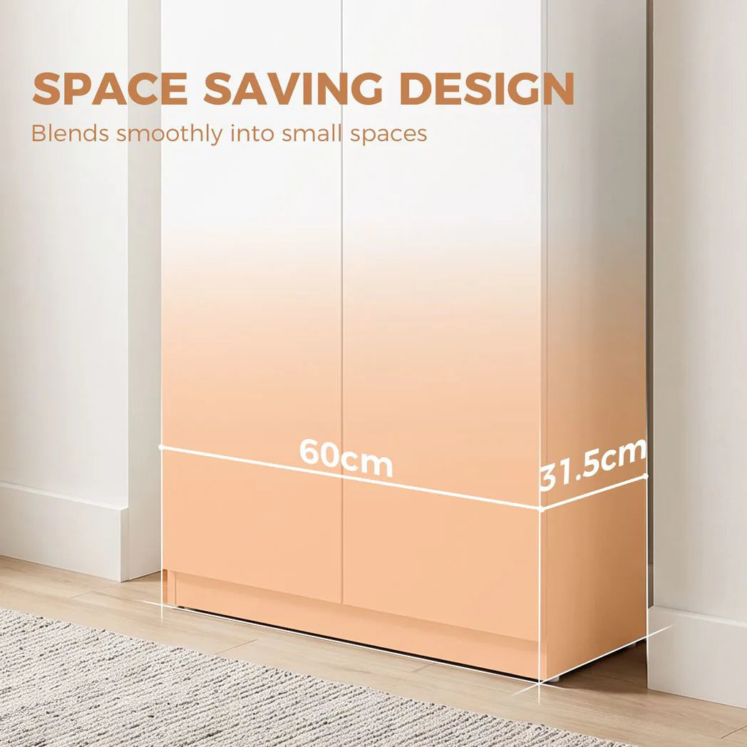 HOMCOM 120 cm Tall Storage Cabinet Cupboard, 3-Tier File Organiser Wooden Filing Cabinet, White