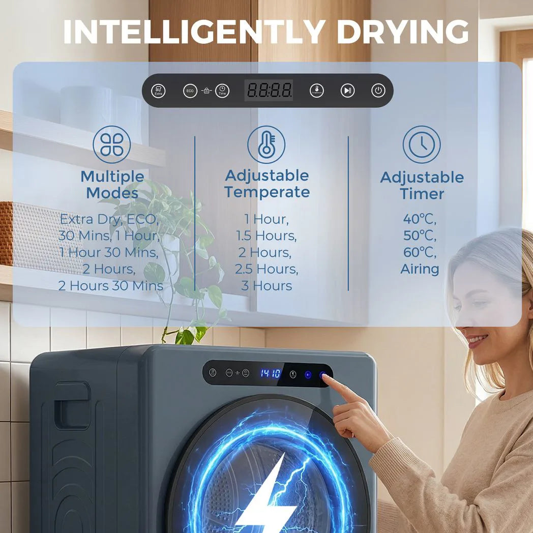 HOMCOM 5 kg Compact 40-60?  Tumble Dryer Blue