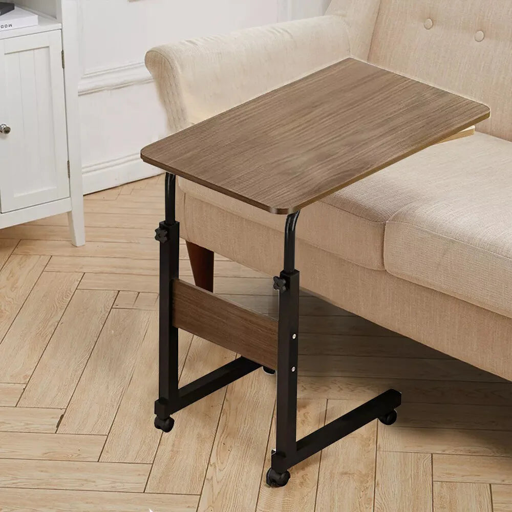 Height Adjustable Mobile Over Bed Table Hospital Overbed Aid Desk Laptop Tray