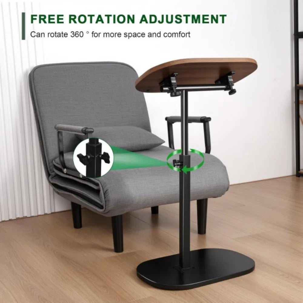 C-Shaped Adjustable Sofa Side End Table Coffee Laptop Table Living Room Bedroom