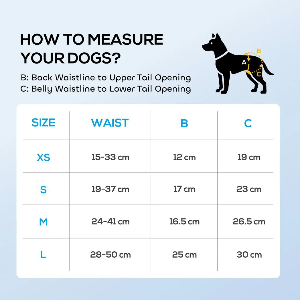 PawHut Disposable Dog Diapers Female Incontinence or Excitable Urination and Training 48 Count, XS, 15-33 cm