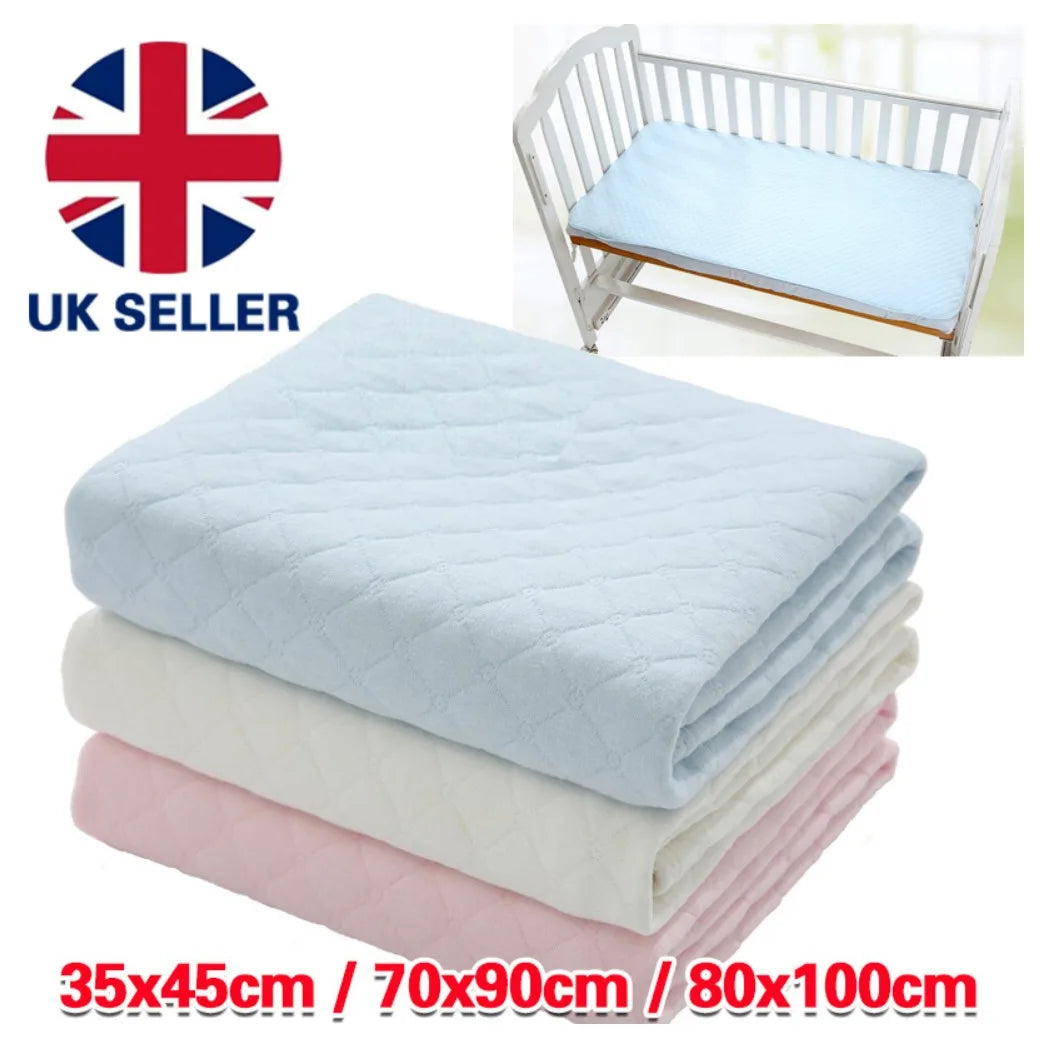 Washable Reusable Absorbent Incontinence Bed Pads Mats Sheet Mattress Protector-Light Pink-80*100cm
