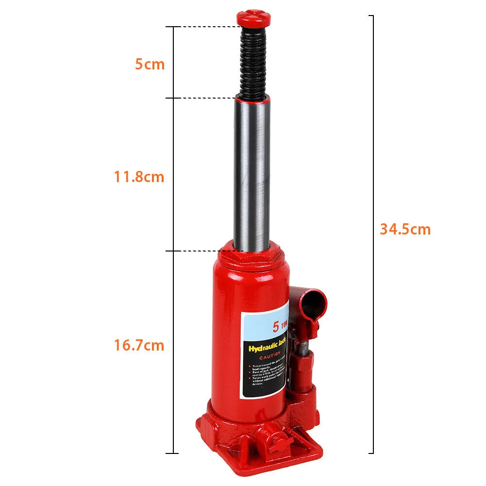 5 Ton Bottle Jack Heavy Duty Hydraulic Lifting Ram Car Van Boat Truck Caravan UK