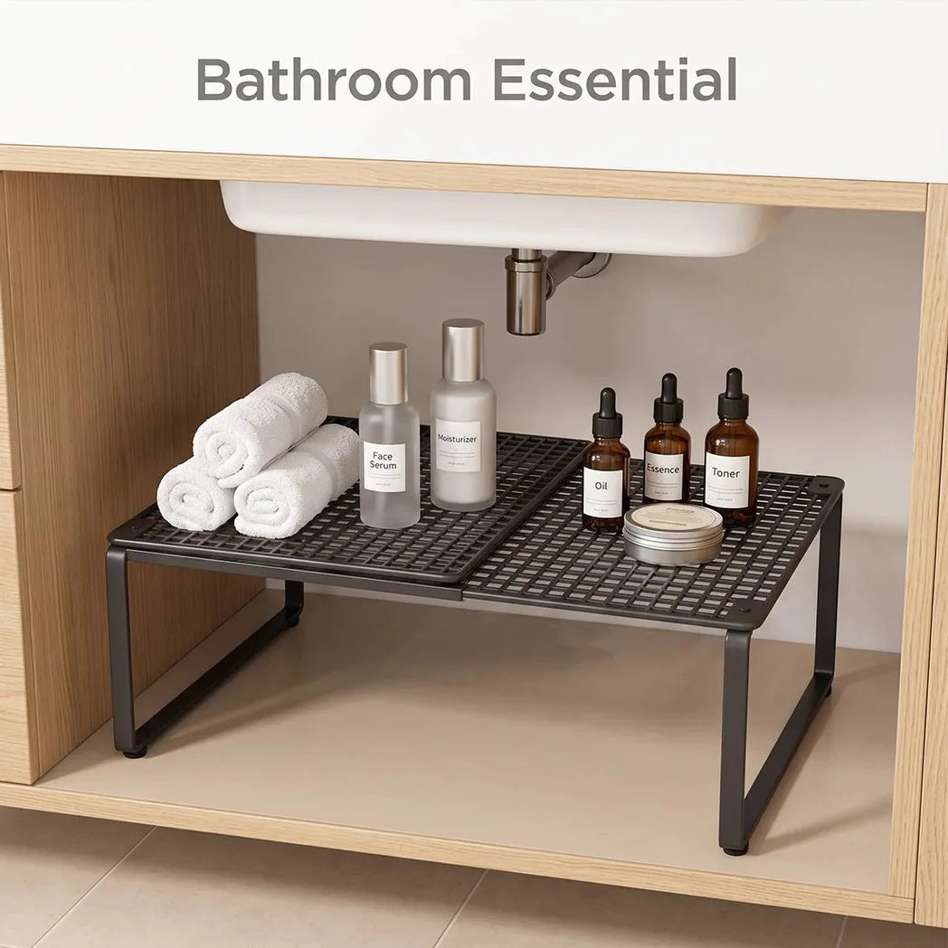 Extendable wardrobe tiered shelves, wardrobe storage rack,cabinet tiered shelves-27-38CM