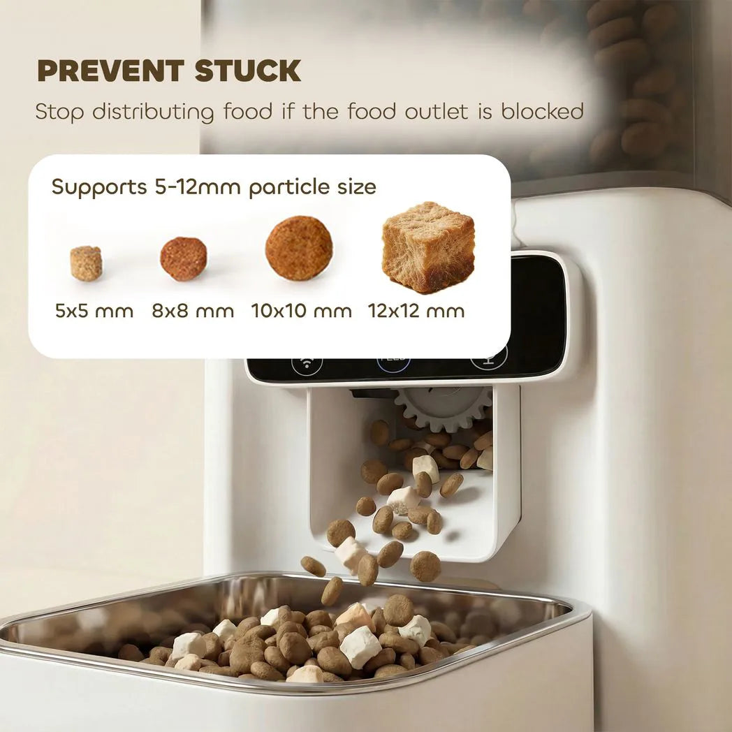PawHut Automatic Cat Feeder, 4.5L WiFi Cat Food Dispenser with Timer, Programmable 1-10 Meals, Auto Pet Feeder