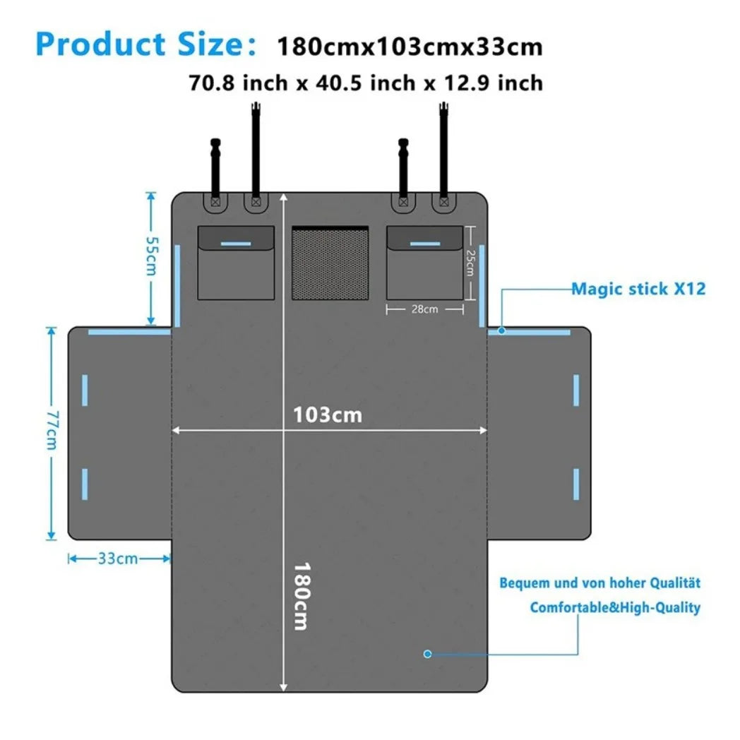 for Q4 E-Tron Heavy Duty Quilted Boot Liner Mat Dog Protector Guard Cover