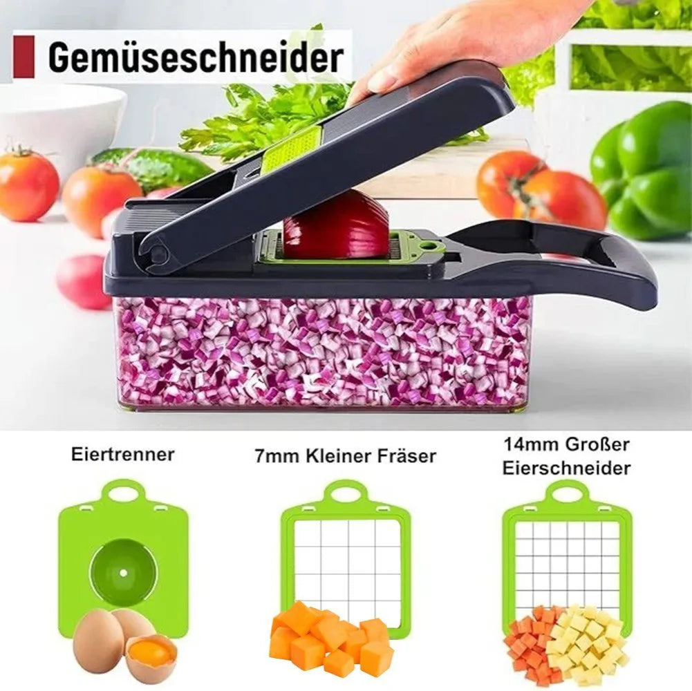 16 in 1 Vegetable Chopper Salad Fruit Mandolin Slicer Food Dicer Cutter Peeler