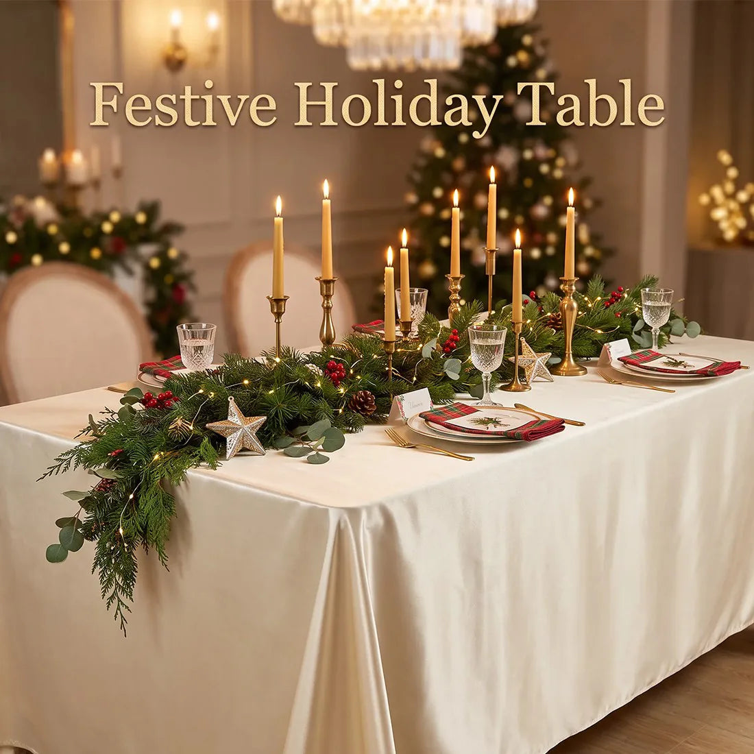 Tablecloth Table Cover Cloth Rectangular Tablecloth Rectangle Wedding Tablecloth-beige