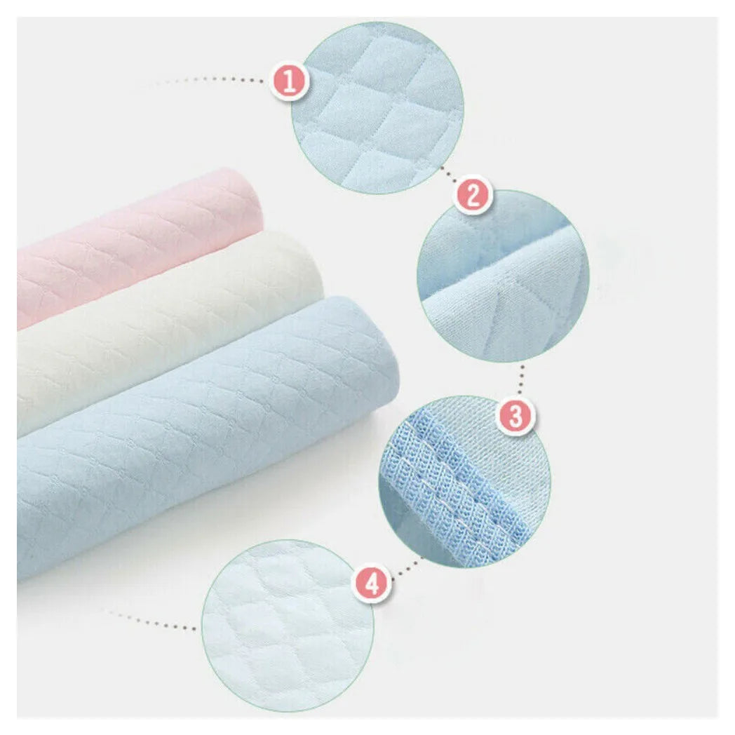 Washable Reusable Absorbent Incontinence Bed Pads Mats Sheet Mattress Protector-Light Pink-80*100cm