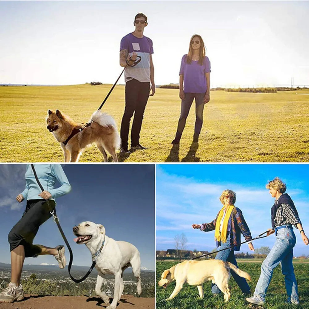 Dog Lead 8ft Adjustable Double ended Control Training Leash-Police Style NEW