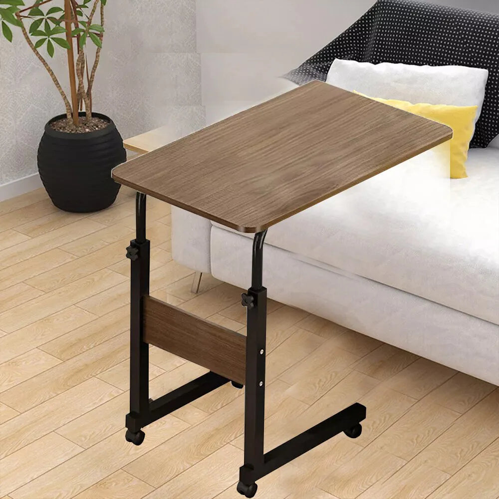 Height Adjustable Mobile Over Bed Table Hospital Overbed Aid Desk Laptop Tray
