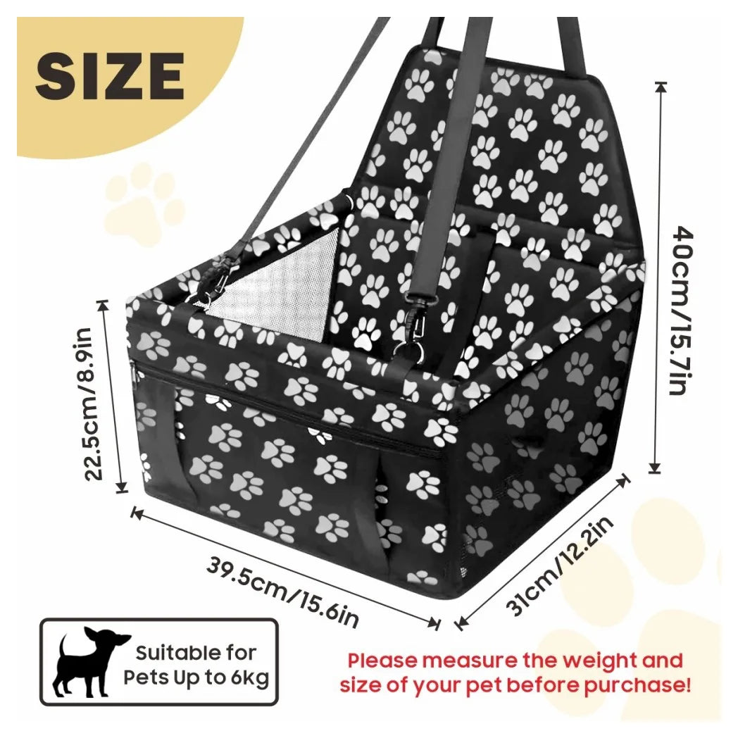 NEW Dog Car Seat For Small Medium Pet, Portable Cat Puppy Rabbit Seat Travel Booster UK