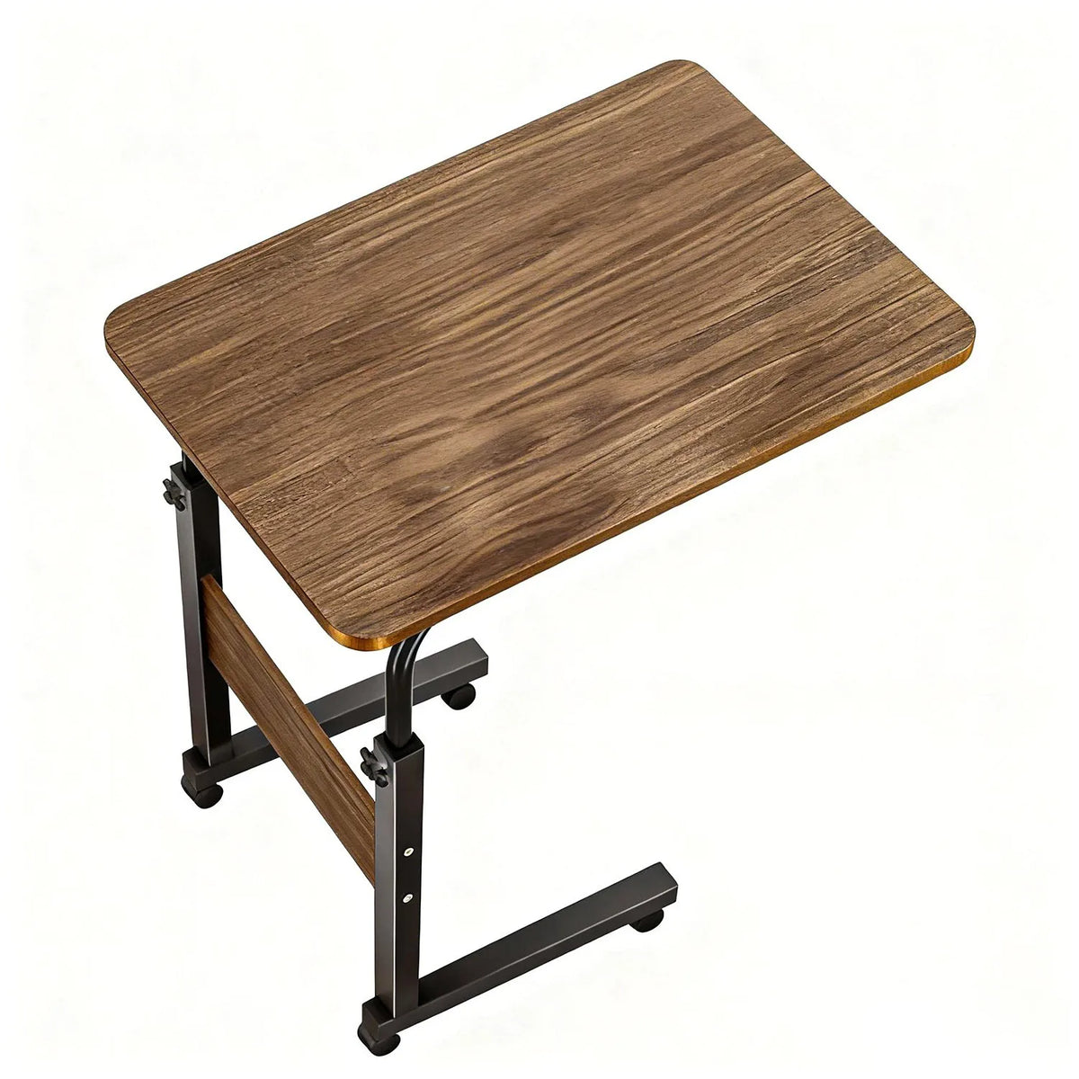 Medical Overbed Bedside Table Adjustable Height with Wheels Hospital Home Desk