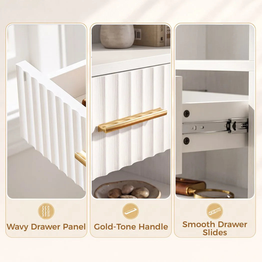 HOMCOM Bookcase Narrow Tall Space-Saving Bookshelf Drawer Open Shelves 60 x 24 x 182 cm White