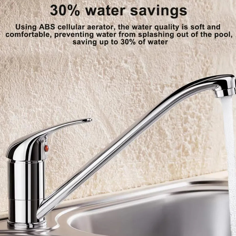 Modern Kitchen Sink Mixer Taps Swivel Spout Single Lever Tap Luna Mono Chrome UK