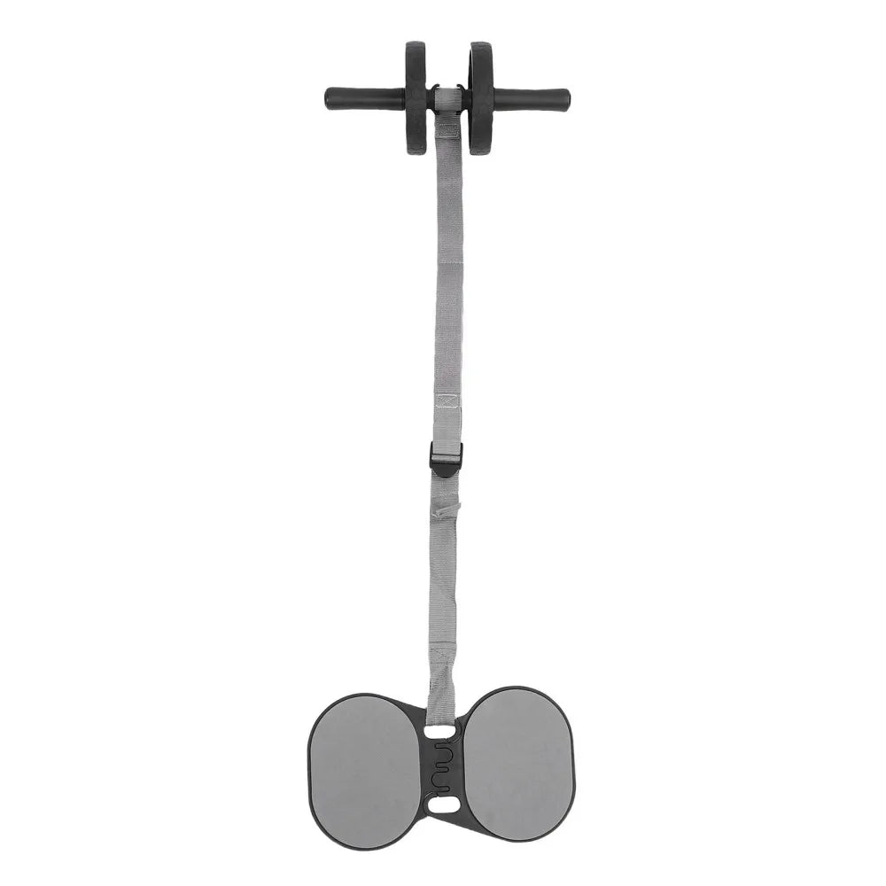 Abdominal Wheel Roller With Automatic Rebound Pull Strap Knee Pad Men Women Dual