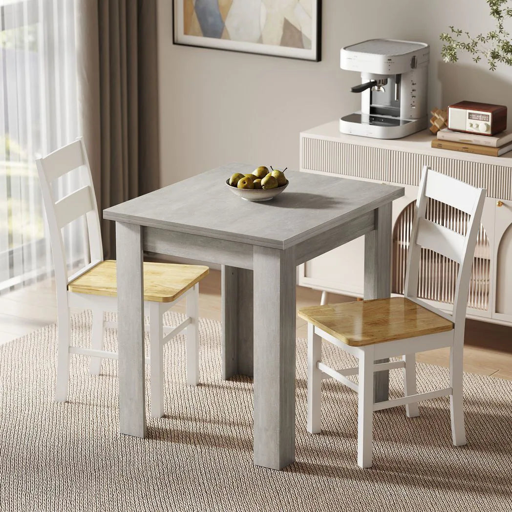 HOMCOM Folding Dining Table for 4-6, Rectangular Extendable Drop Leaf Table for Small Spaces, 140 x 80 x 77.5 cm, Grey