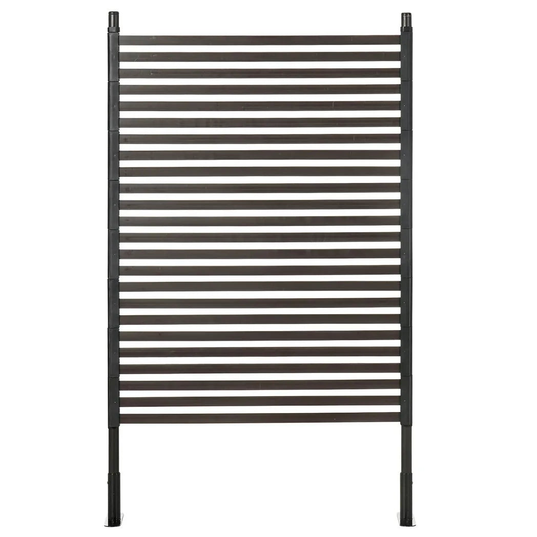 Outsunny Garden Fence with 2 Standing Ways for Hard & Soft Ground, Decorative Outdoor Divider, Animal Barrier Fence, Brown