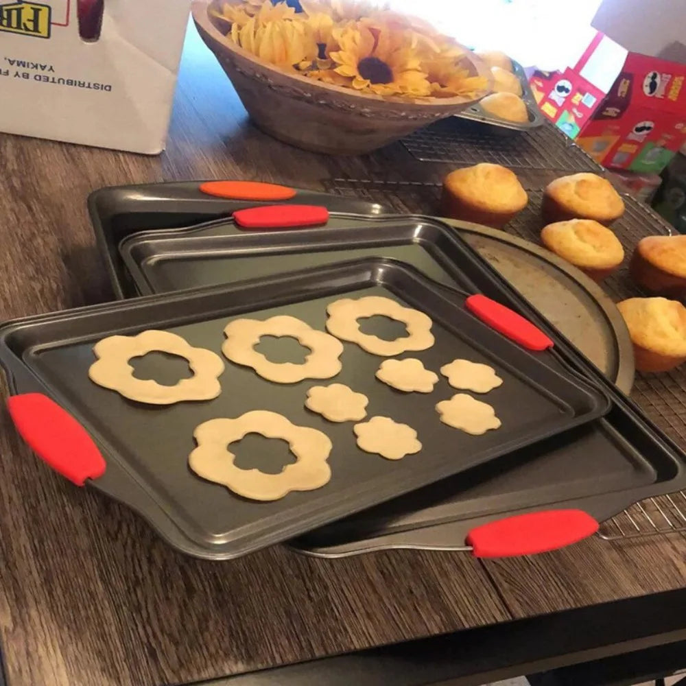 5 PIECE/SET Premium Bakeware Non Stick Baking Trays Oven Sheets Roasting~