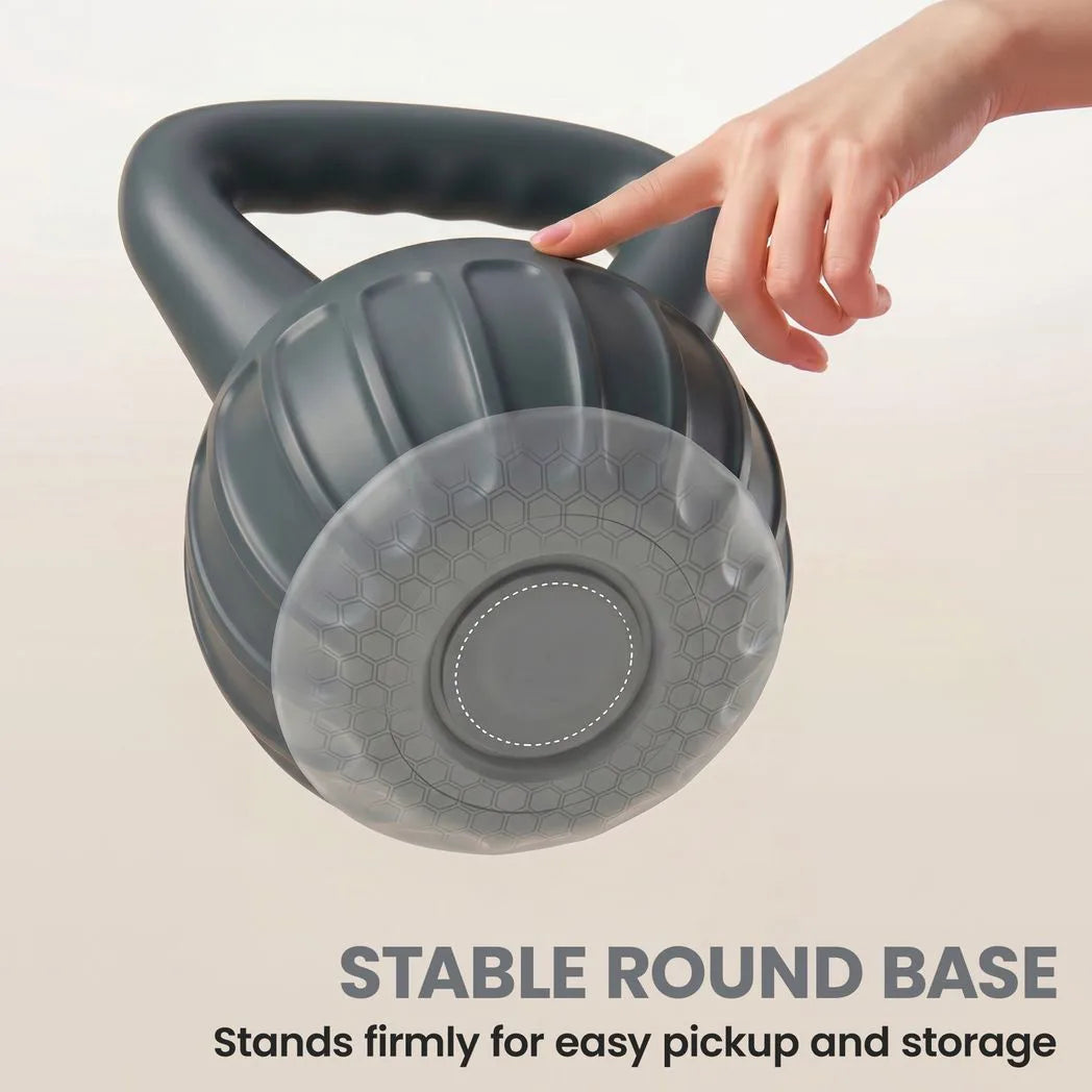SPORTNOW Kettlebell for Strength Training Kettle Bell with Non-Slip Handle 10 kg Grey