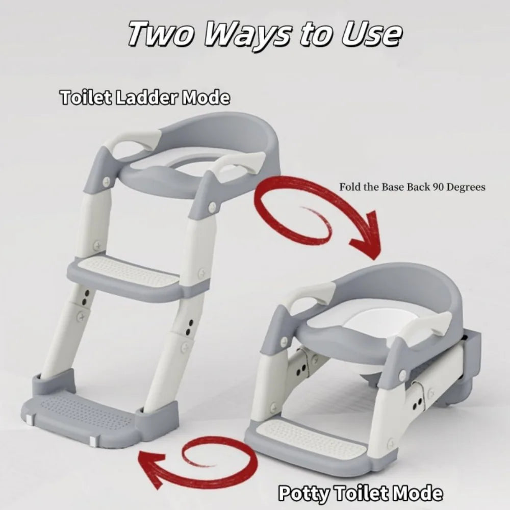 Potty Training Toddler Toilet Seat Adjustable 2 in 1 Potty Toilet with Ladder