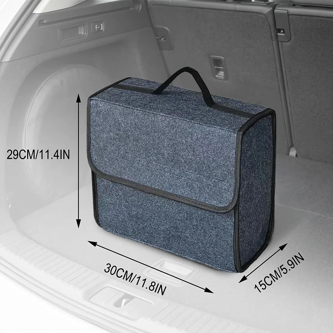 4PCS Car Boot Organiser Felt Storage Box Non-Slip Foldable Trunk Bag UK Stock