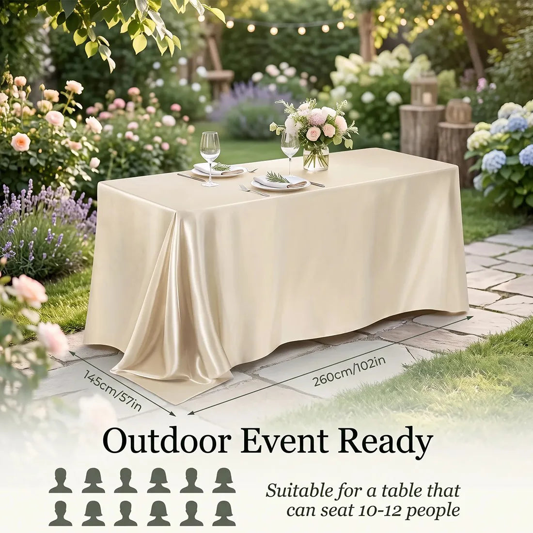 Tablecloth Table Cover Cloth Rectangular Tablecloth Rectangle Wedding Tablecloth-beige