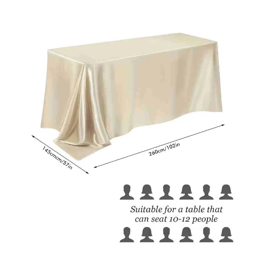 Tablecloth Table Cover Cloth Rectangular Tablecloth Rectangle Wedding Tablecloth-White