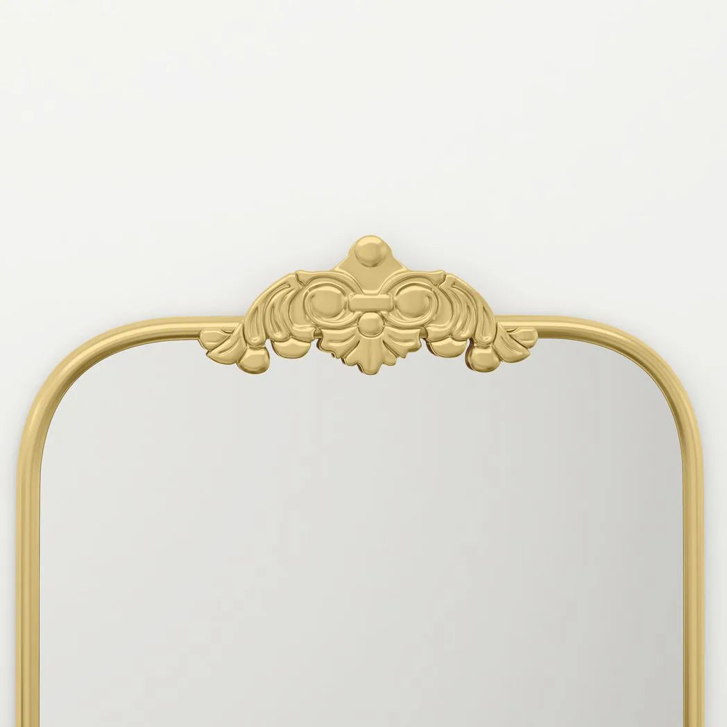 HOMCOM Wall Mirror, Decorative Baroque Mirror with Metal Frame, for Bedroom and Living Room, 60 x 87 cm, Gold Tone