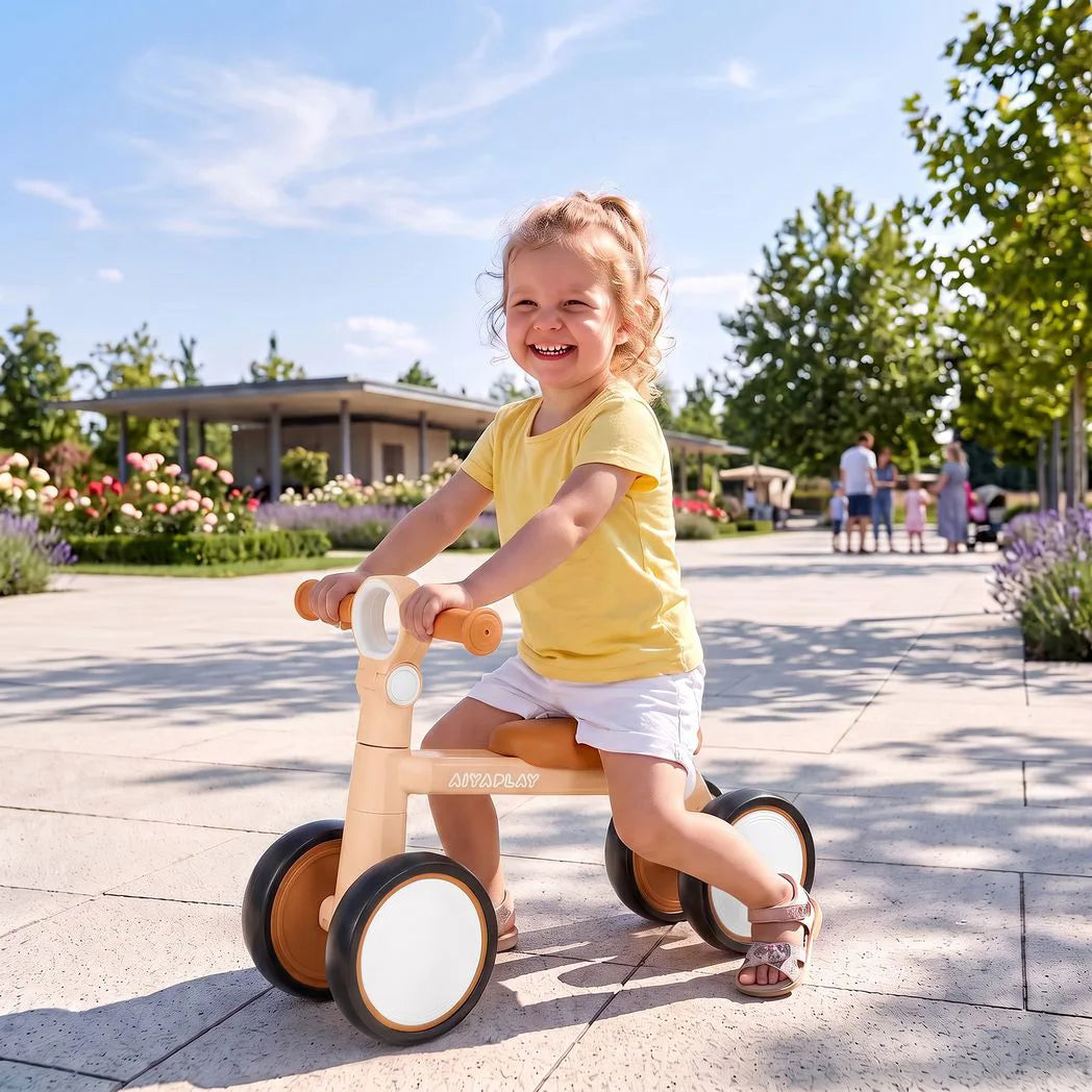 AIYAPLAY Balance Bike, Lightweight Baby Balance Bike with Foldable Design, Adjustable Seat, No Pedal for 1?2 Years, Pink