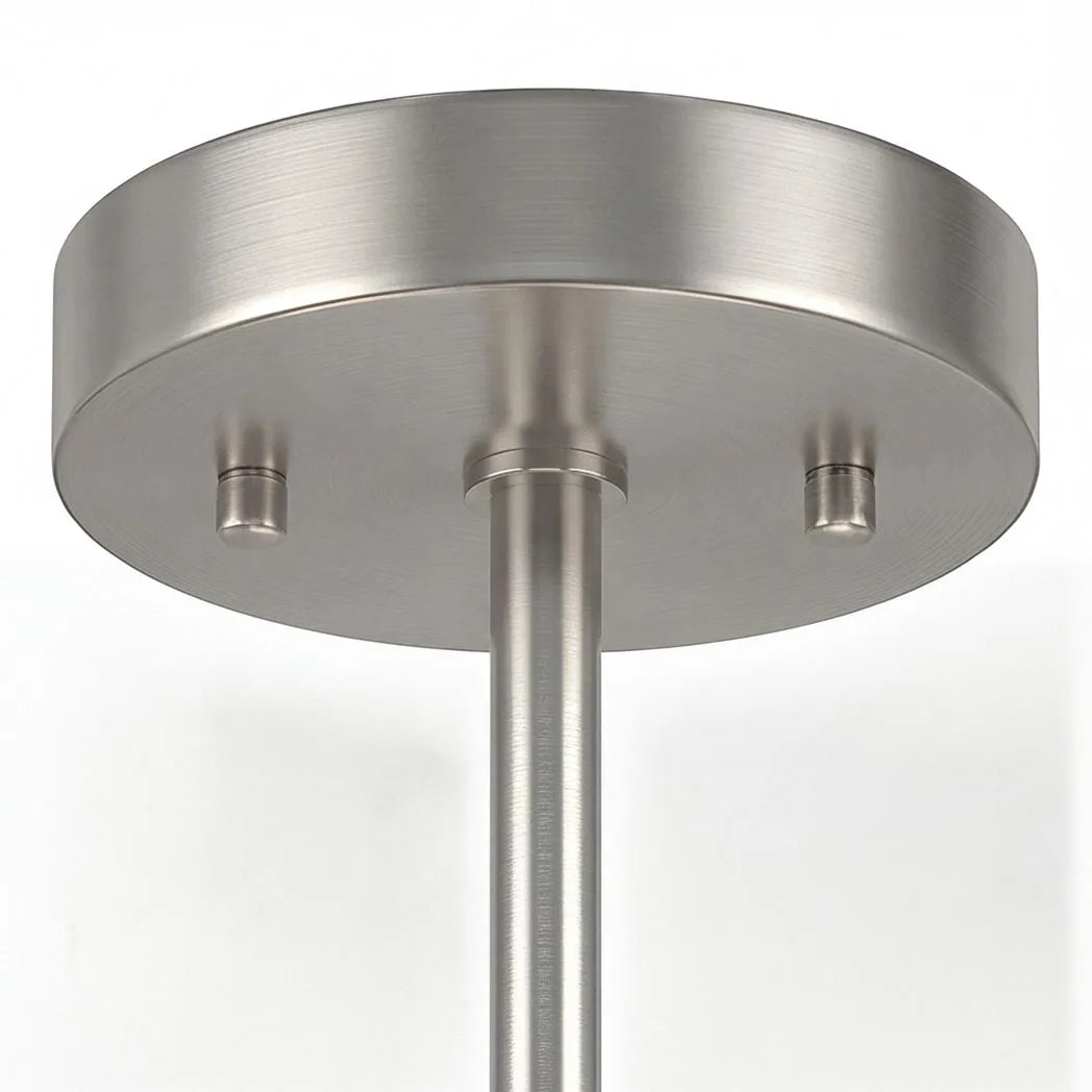 HOMCOM Semi Flush Mount Modern Crystal Chandelier Ceiling Light, Crystal Ceiling Light Fixture with E14 Base, Silver Tone