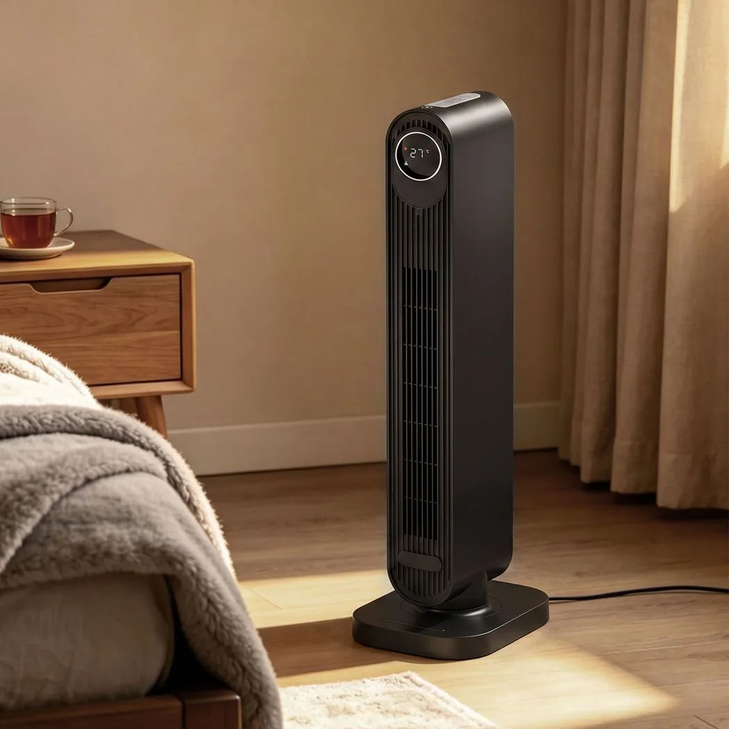 HOMCOM 2000W Ceramic Electric Heater with Fan, Timer, Oscillation - Black