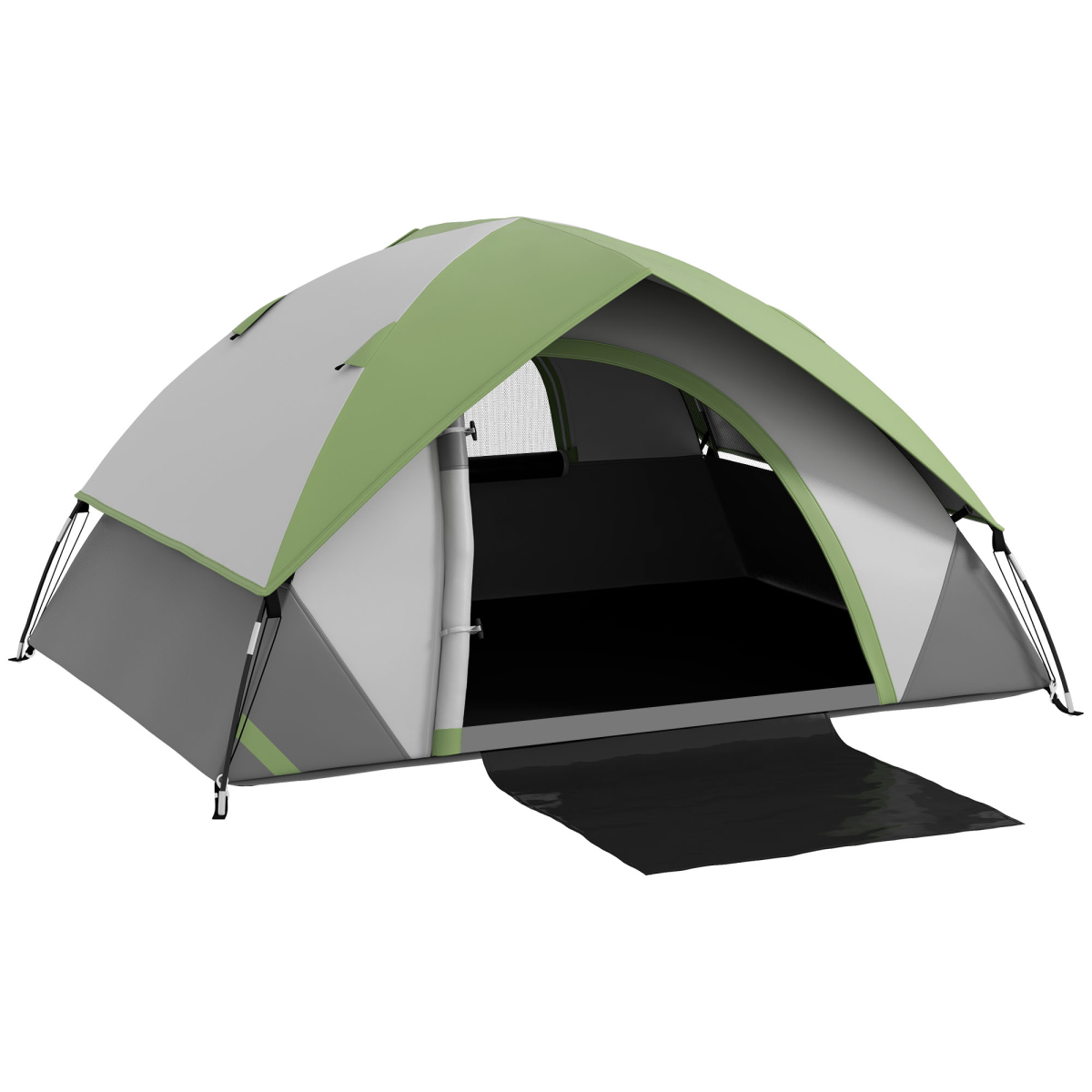 cortex-london-windsor-2-man-camping-tent-green-3000mm-waterproof-sewn-in-groundsheet