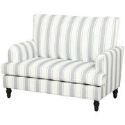 HOMCOM Velvet Single Sofa Armchair, Modern Accent Chair with Stripes, Turned Legs and Wide Seat, Grey