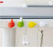 10Pcs Thumb Shape Key Hooks Multifunctional Clip Holder Small Hand Wall Hooks