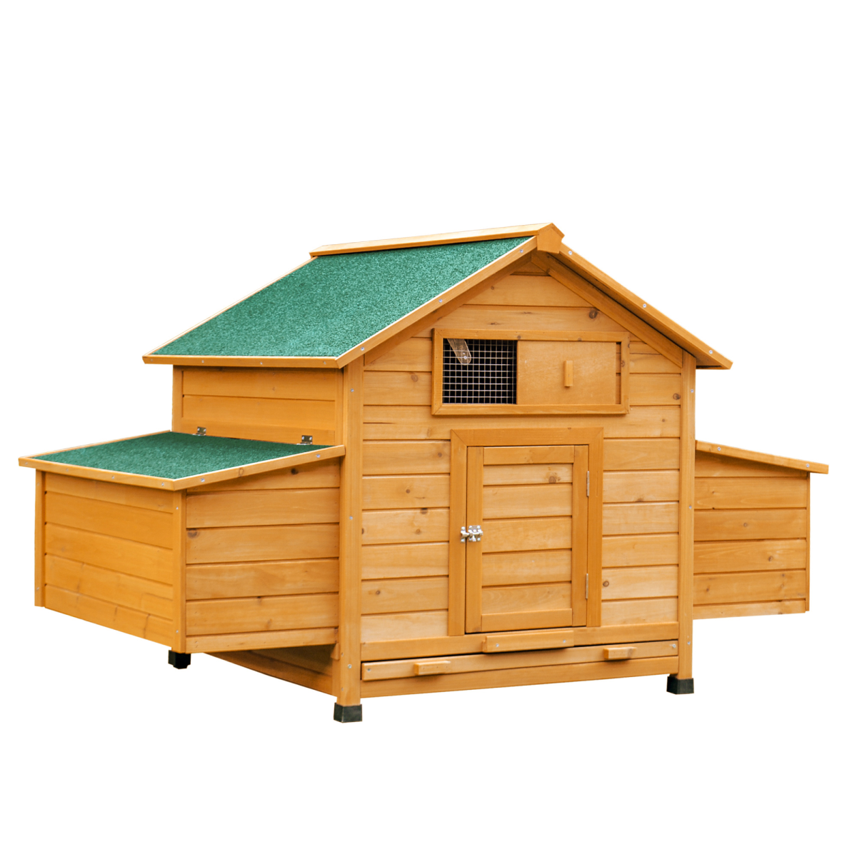 cortex-london-windsor-solid-fir-wood-pet-house-with-nesting-boxes-yellow