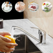 Modern Kitchen Sink Mixer Taps Swivel Spout Single Lever Tap Luna Mono Chrome UK