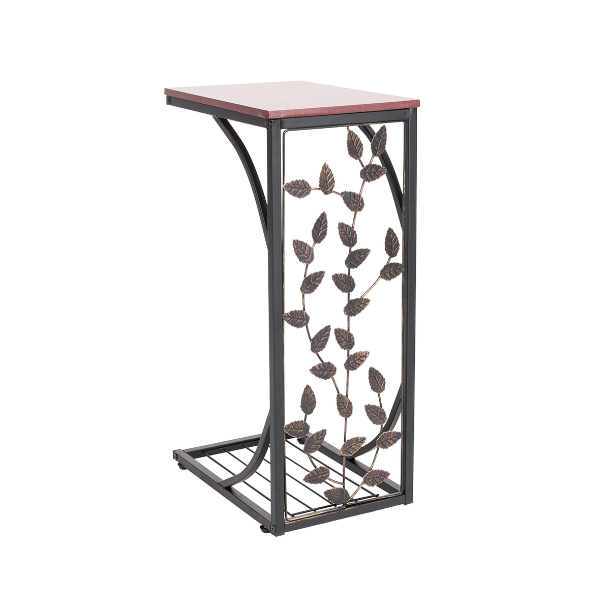cortex-london-windsor-leaf-pattern-iron-coffee-side-table-brown