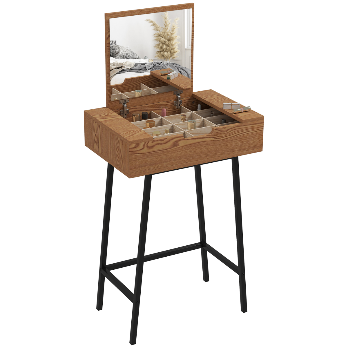 cortex-london-kensington-industrial-vanity-desk-with-mirror-natural-wood-effect