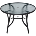cortex-london-kensington-106cm-round-garden-dining-table-tempered-glass-steel-frame