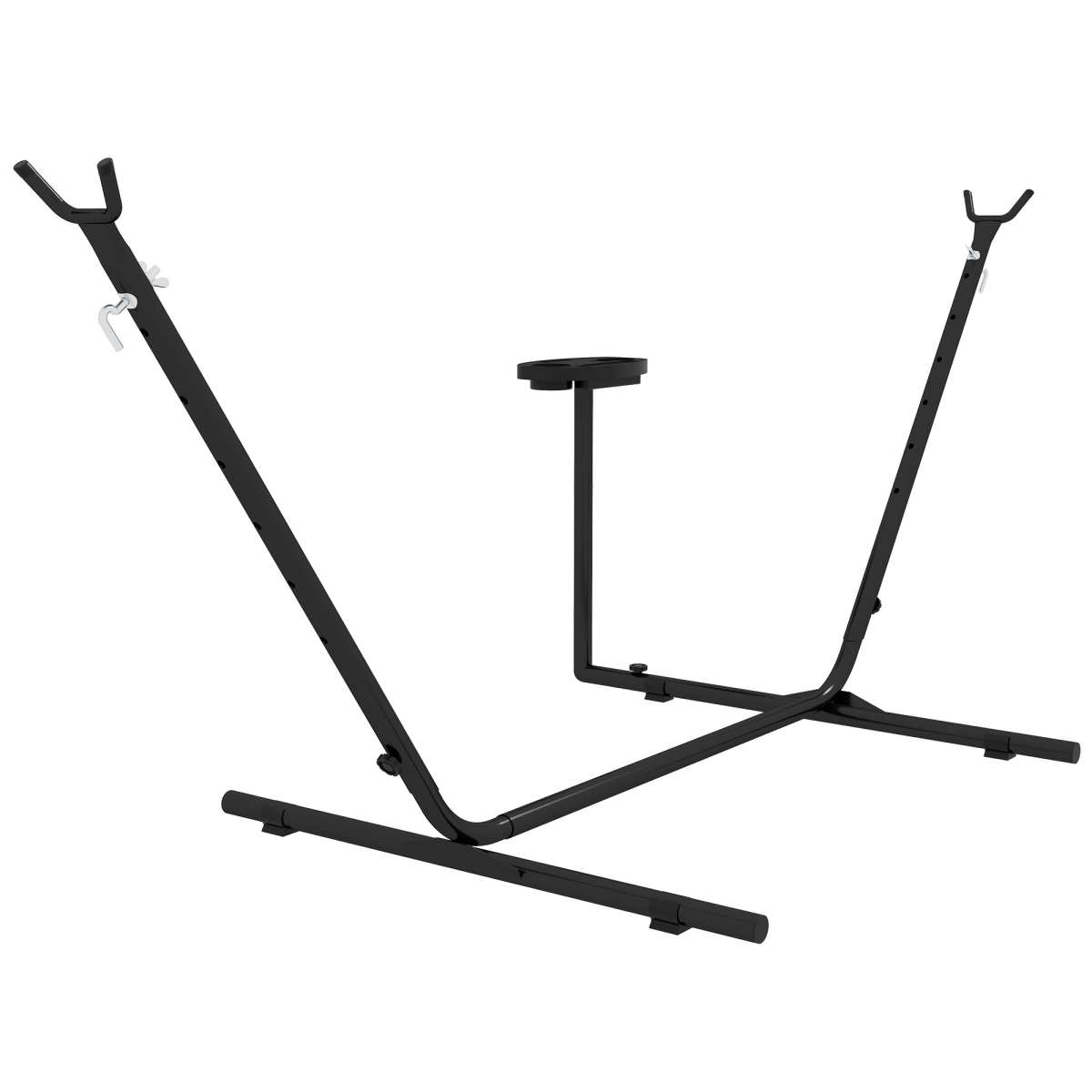 cortex-london-outsunny-hammock-stand-side-tray-black-steel-frame-280-cm-150-kg