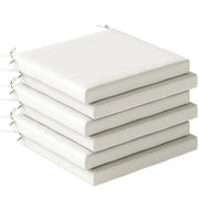 Outsunny Set of 6 Outdoor Seat Cushions with Machine Washable Cover, Water Repellent Seat Cushions Cream White
